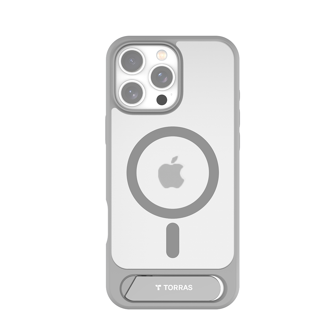 TORRAS Strong Magnetic & Seamless Stand for iPhone 16 Pro Case, [18N Mighty Magnetic] [12FT Mil-Grade Drop Tested] [Fit for MagSafe] Kickstand Protective Slim Phone Case for iPhone 16 Pro 6.3", Grey