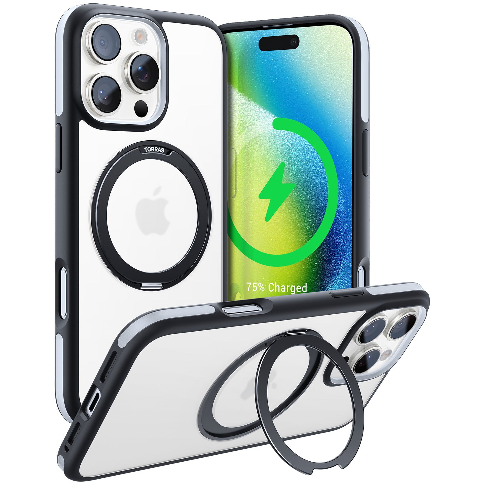 Upgraded 360°Rotatable Magnetic Ring for iPhone 16 Pro Case
