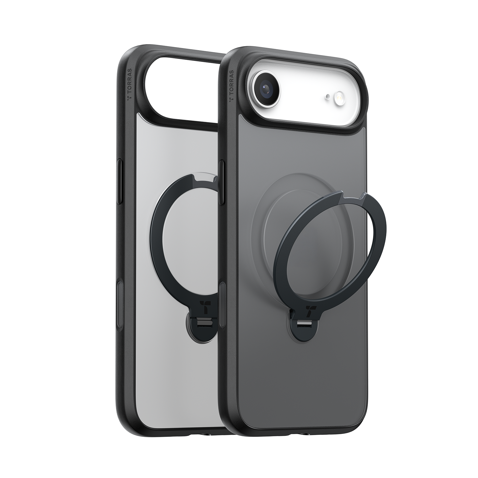 TORRAS Ostand Spin Series for iPhone 17 Air Case, 360° Spin Magnetic Stand, MagSafe Compatible, Mil-Grade Protection Case with Kickstand – Black
