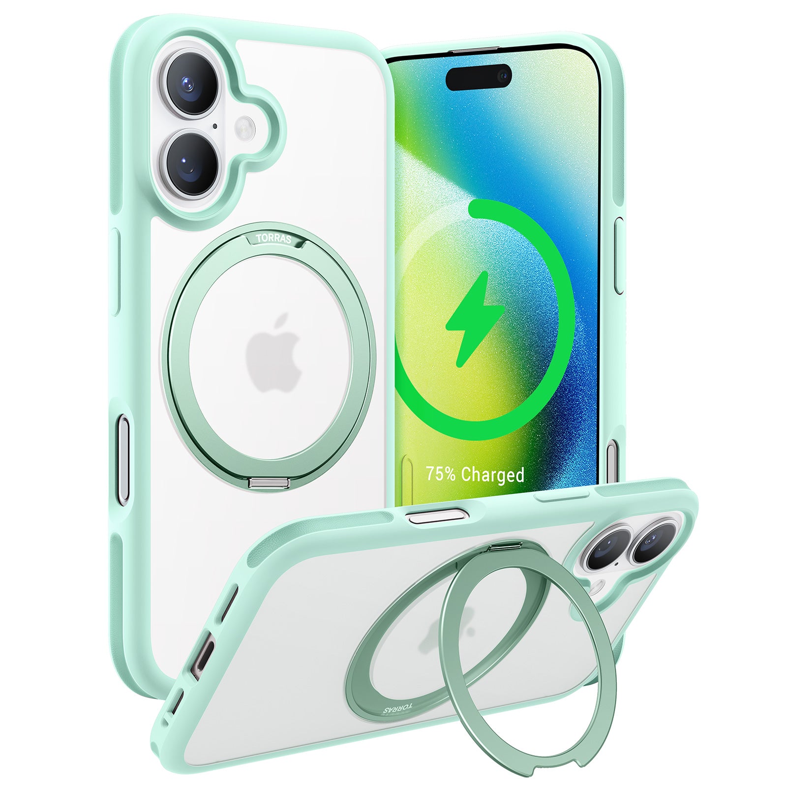 Upgraded 360°Rotatable Magnetic Ring for iPhone 16 Plus Case