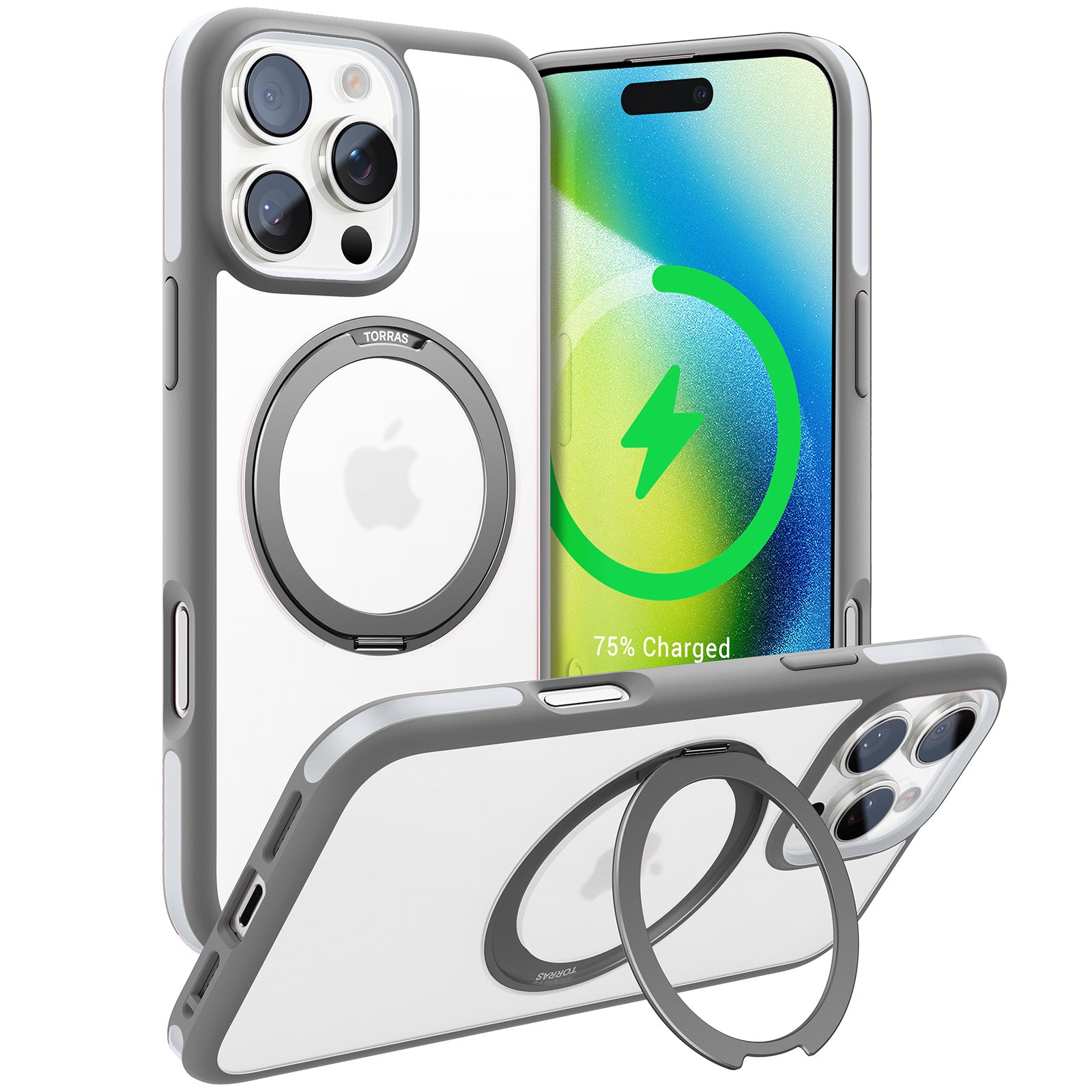 Upgraded 360°Rotatable Magnetic Ring for iPhone 16 Pro Case