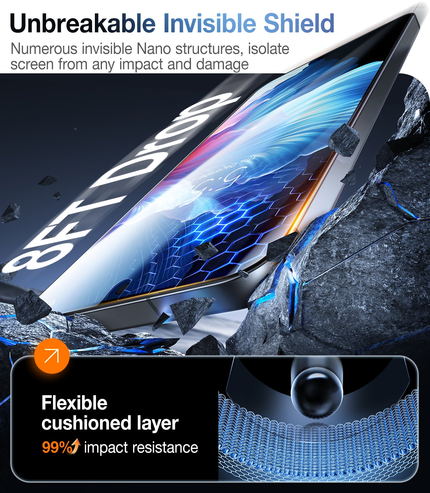 TORRAS Top-Notch Diamond Shield for Samsung Galaxy S24 Plus Screen Protector [9H+ Durable Mil-Grade Protection] 0.04s Fingerprint Unlock Bubble Free Aerospace Grade Screen Protector S24 Plus Tempered Glass