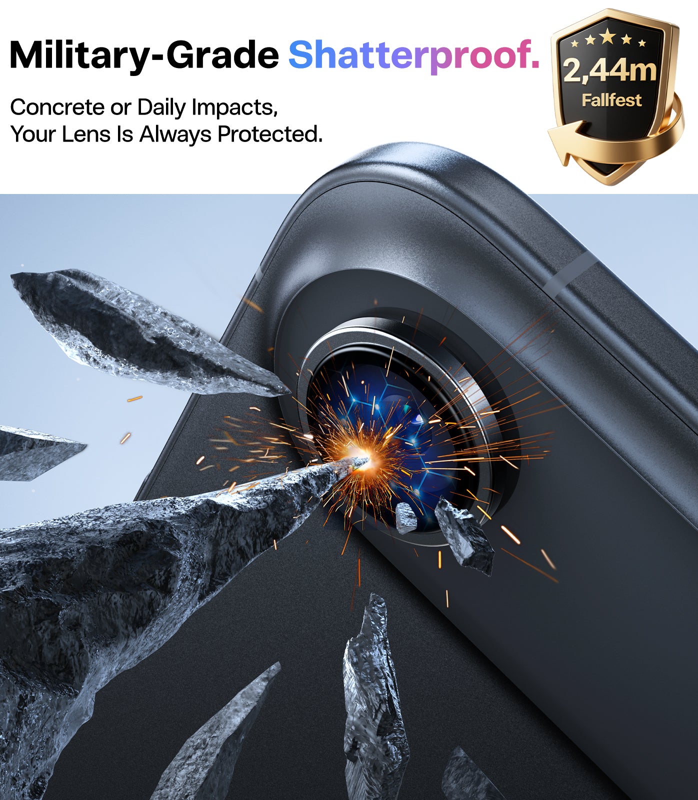 TORRAS LensGuard for iPhone 17 Air (6.6") 2025 – 1-Lens Camera Lens Protector, 1:1 Invisible Fit & Ultra Clarity, 9H+ Aerospace Glass, Scratch Resistant, Anti-Fingerprint, Easy Installation, 3-Year Ultimate Durability, Black