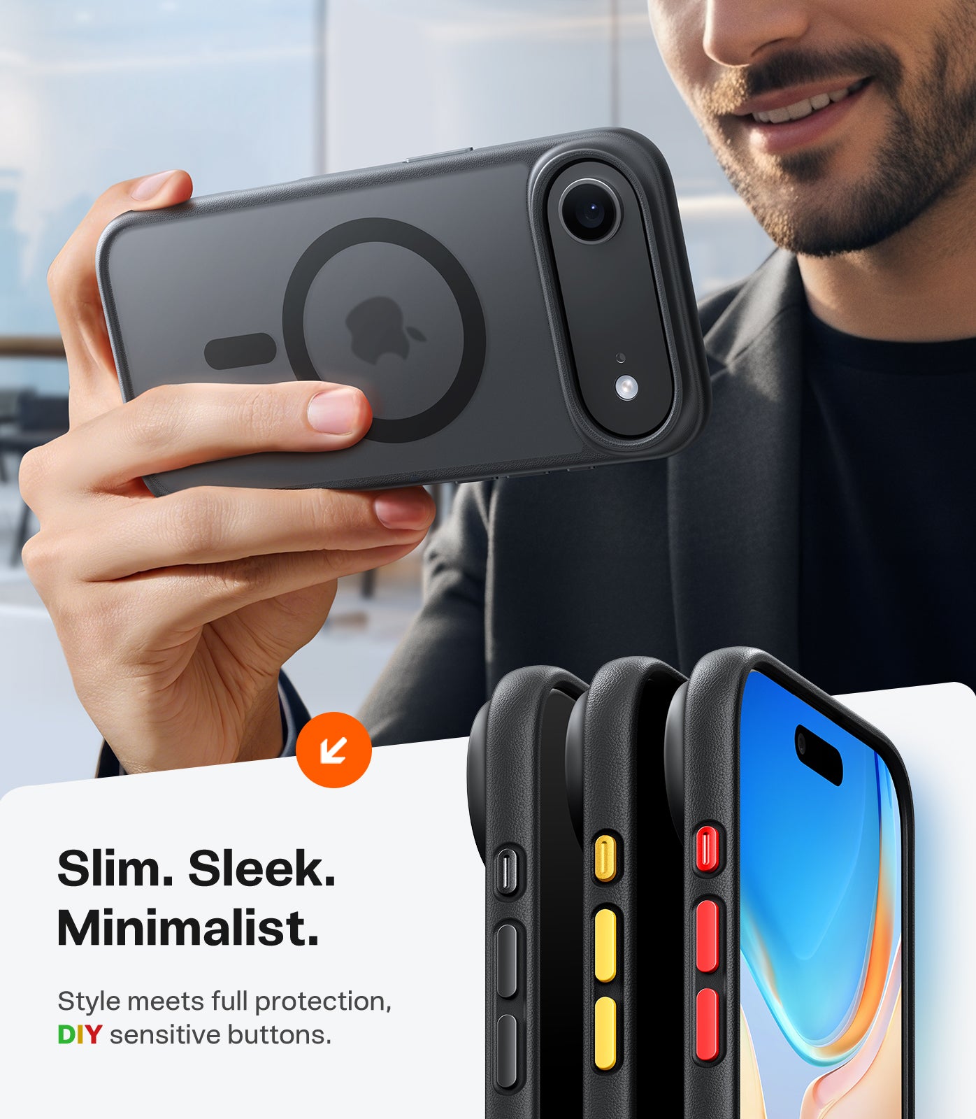 TORRAS Guardian-Mag Series Case for iPhone 17 Air (6.6") – Magnetic, 12FT Military-Grade Drop Protection, Slim & Sleek Design, Black