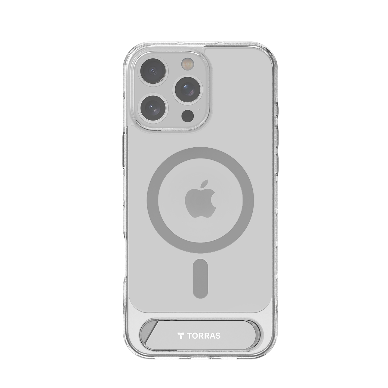 TORRAS Strong Magnetic & Seamless Stand for iPhone 16 Pro Case, [18N Mighty Magnetic] [12FT Mil-Grade Drop Tested] [Fit for MagSafe] Kickstand Protective Slim Phone Case for iPhone 16 Pro 6.3", Clear