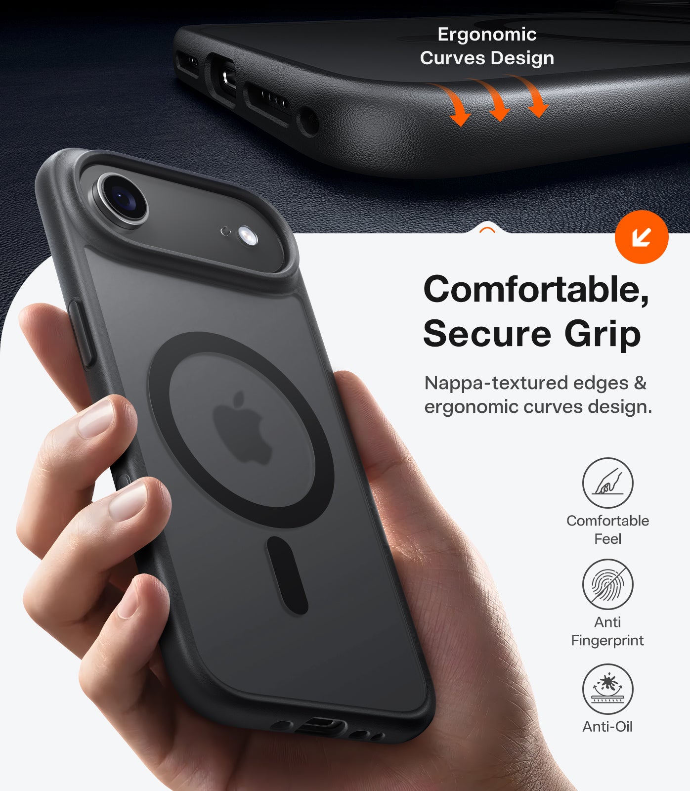 TORRAS Guardian-Mag Series Case for iPhone 17 Air (6.6") – Magnetic, 12FT Military-Grade Drop Protection, Slim & Sleek Design, Black