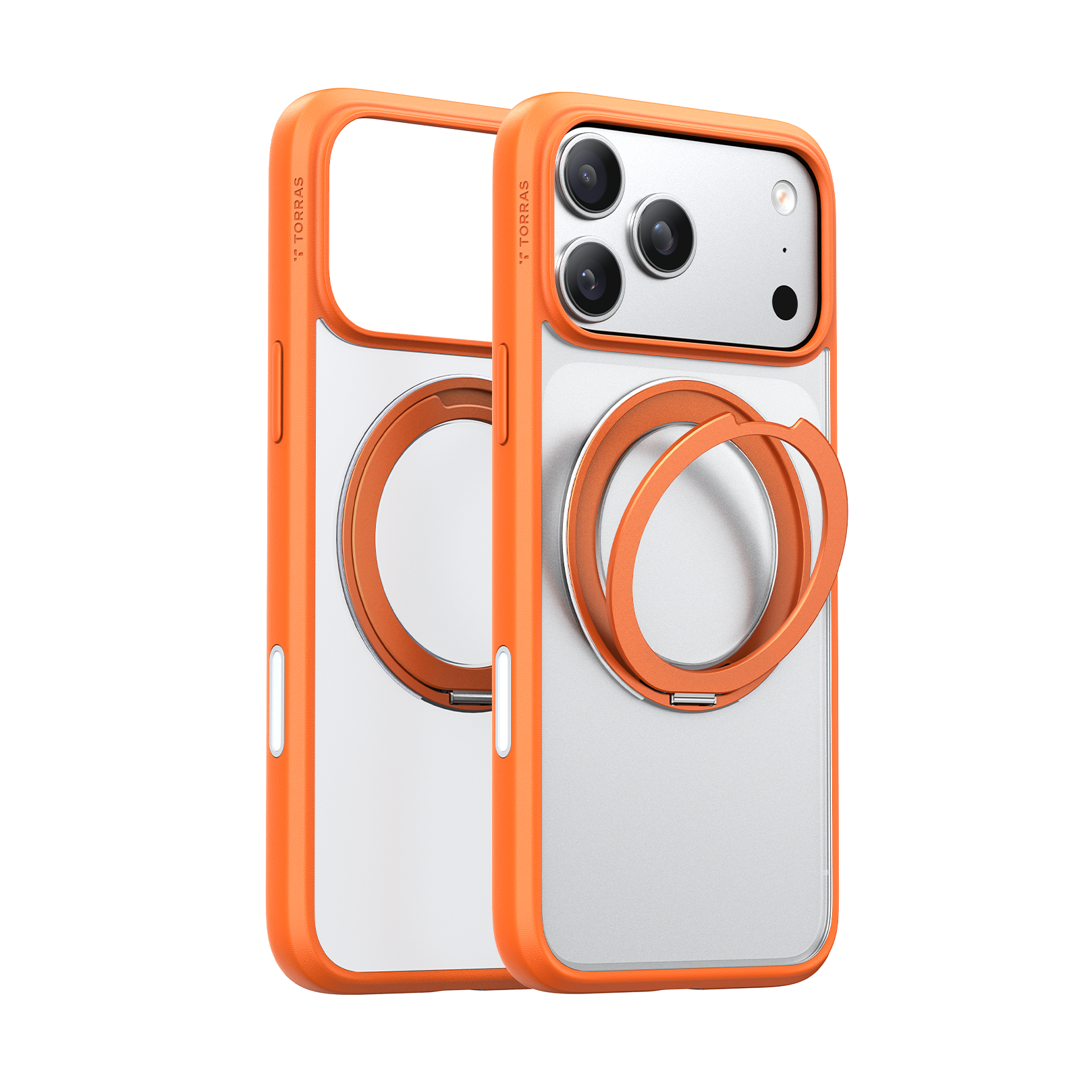 TORRAS Ostand Pro (R) Series for iPhone 17 Pro (6.3") Case Built-in Stand, MagSafe Compatible, 12FT Military-Grade Drop Protection, Slim & Stylish Protective Cover – Energy Orange
