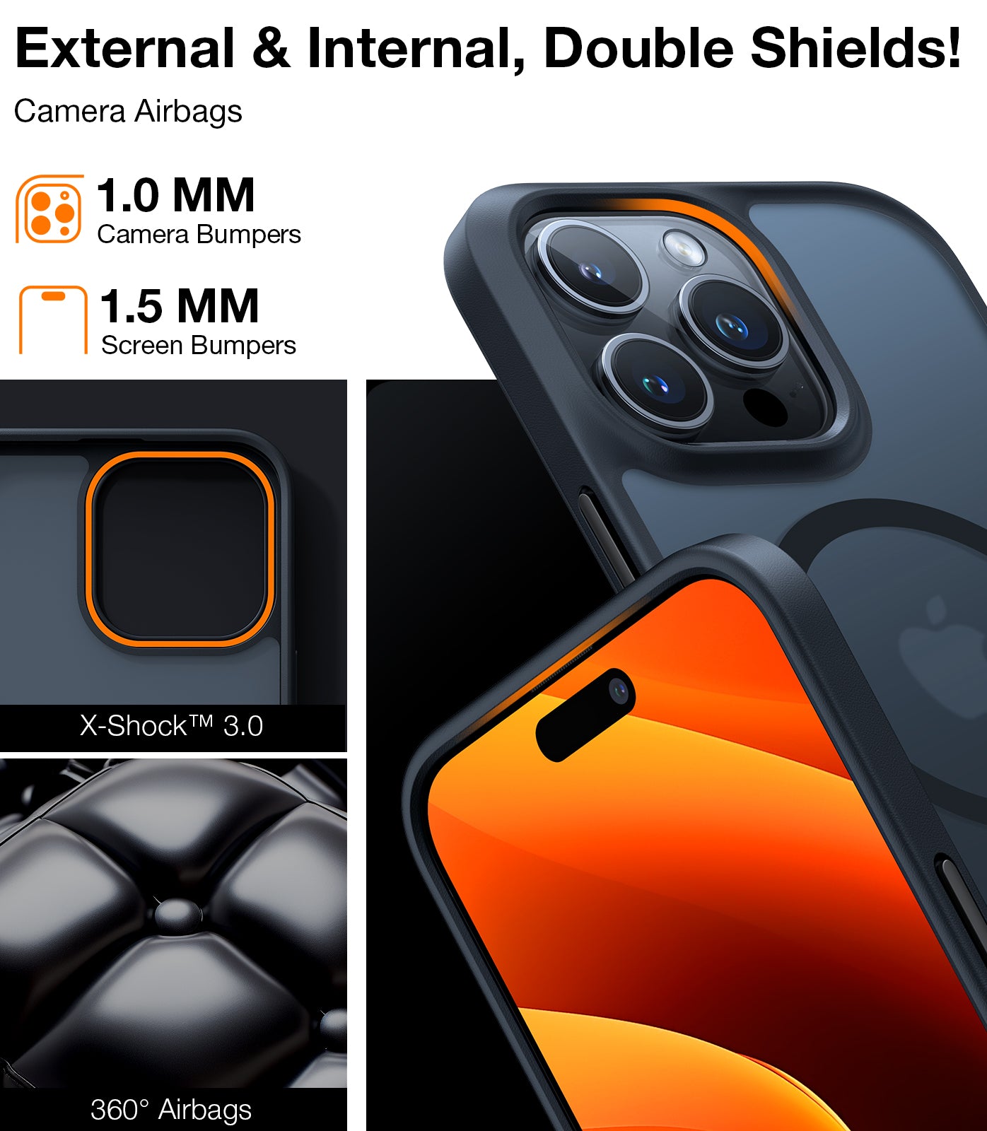 TORRAS Magnetic Guardian Designed for iPhone 15 Pro Max Case, [Mil-Grade Drop Tested] [Compatible with MagSafe] Slim Frosted, Translucent Slim Protective Case for 15 Pro Max Anti-Fingerprint Anti-ScratchCase for iPhone 15 Pro Max Phone Case (6.7") Black