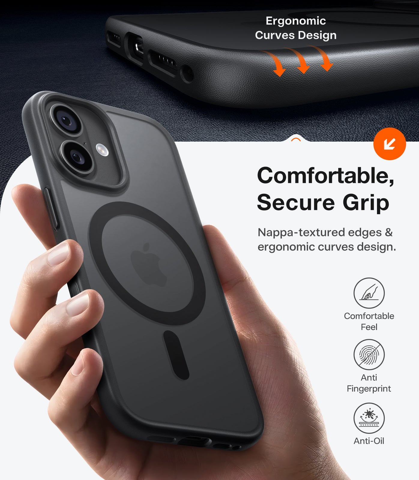 TORRAS Guardian-Mag Series Case for iPhone 17 (6.3") – Magnetic, 12FT Military-Grade Drop Protection, Slim & Sleek Design, Black