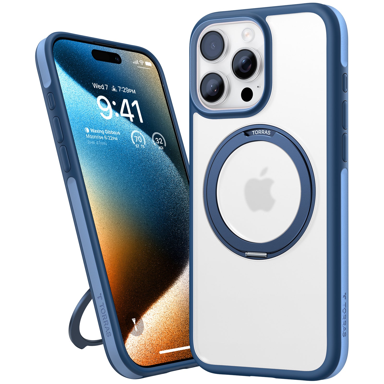 Upgraded 360°Rotatable Magnetic Ring for iPhone 16 Pro Case