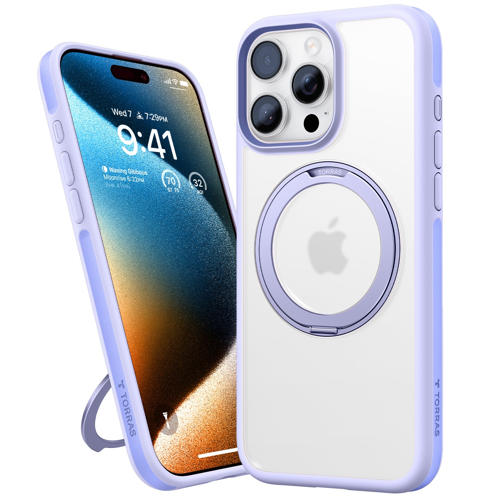 Upgraded 360°Rotatable Magnetic Ring for iPhone 16 Pro Case