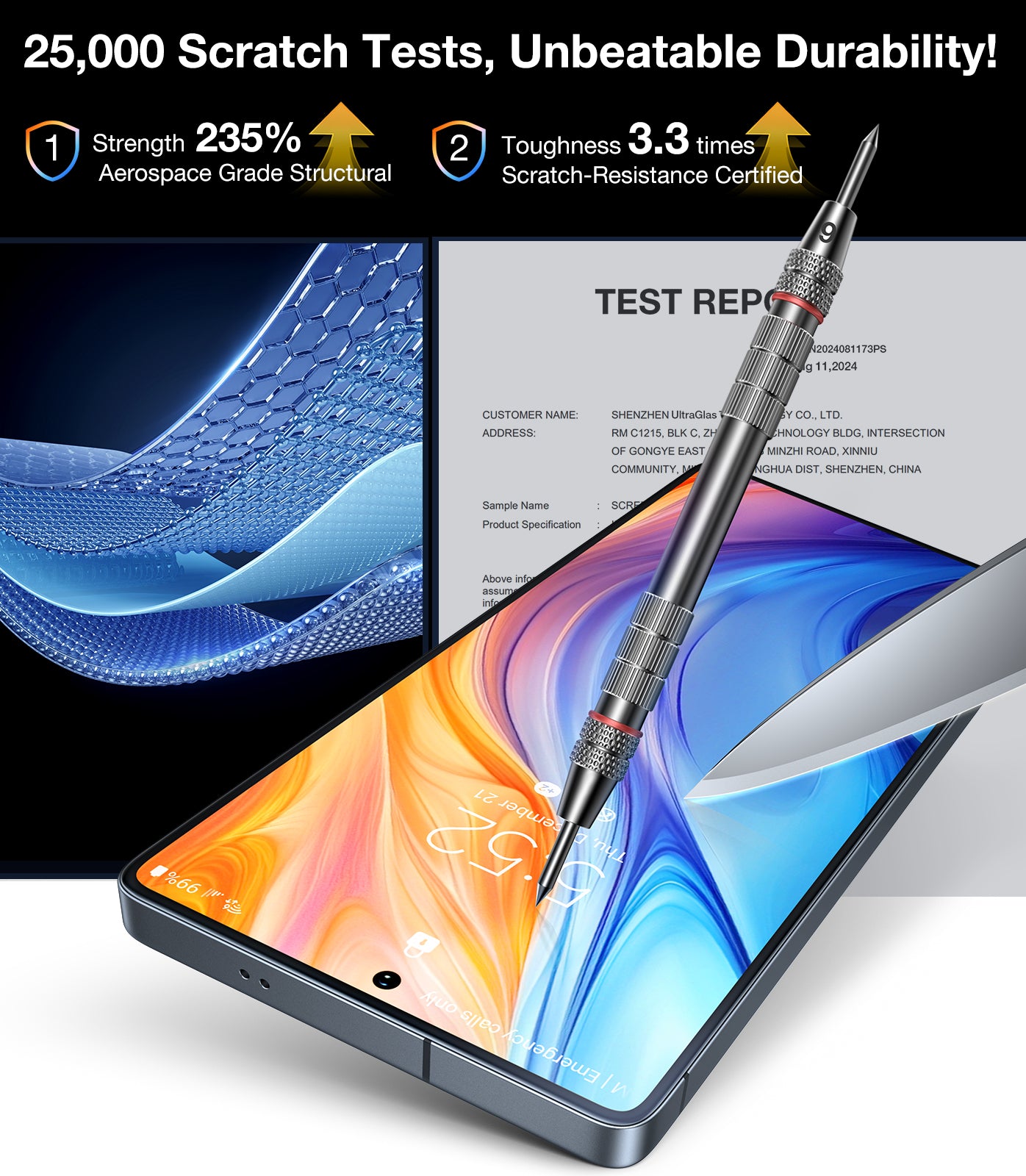 TORRAS 12FT Mil-Grade Shatterproof for Samsung Galaxy S25 Ultra Privacy Screen Protector [9H+ Aerospace Tempered Glass＆ One-Pull Installation] Anti Spy Bubble Free 6.9″ GlassGo X Privacy