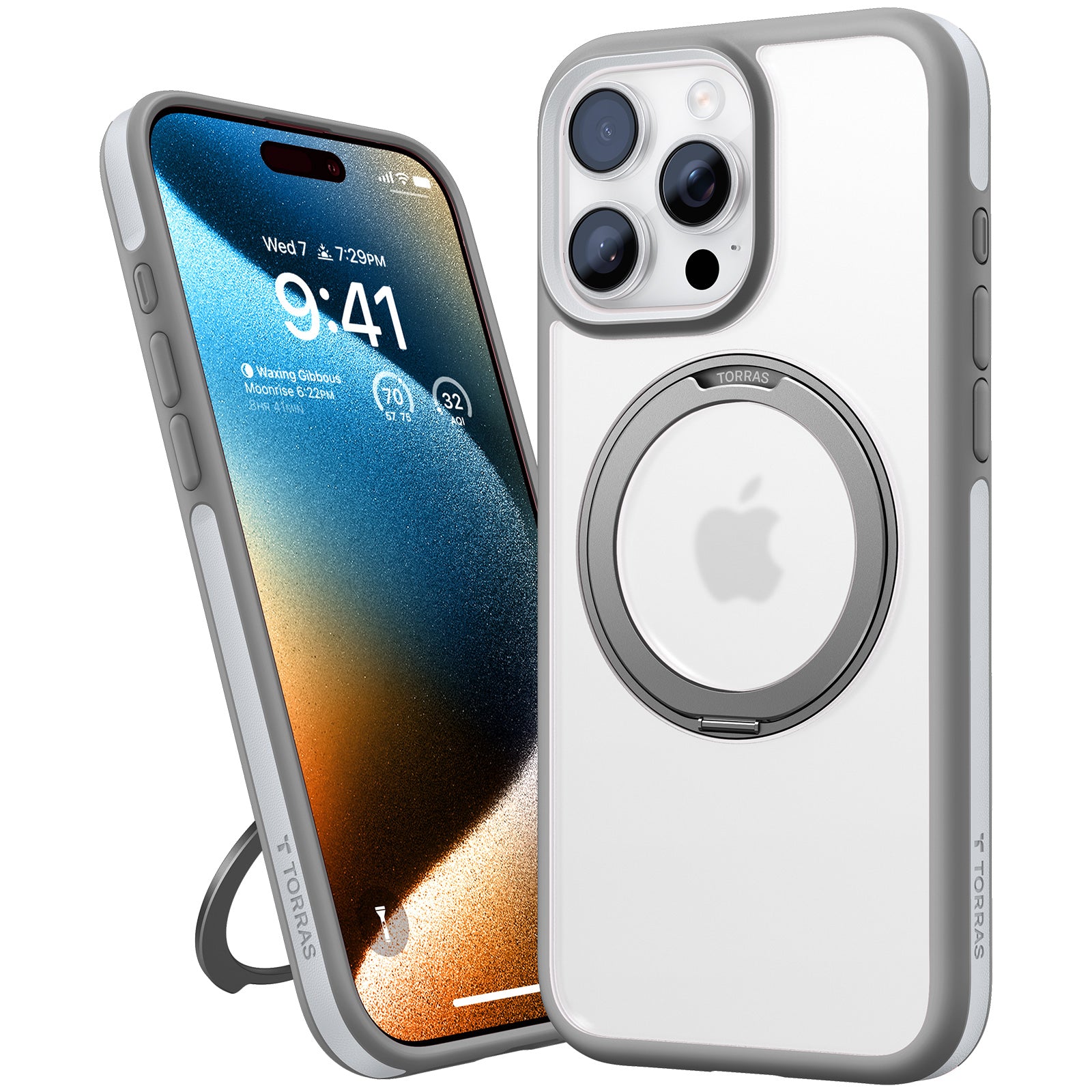 Upgraded 360°Rotatable Magnetic Ring for iPhone 16 Pro Case