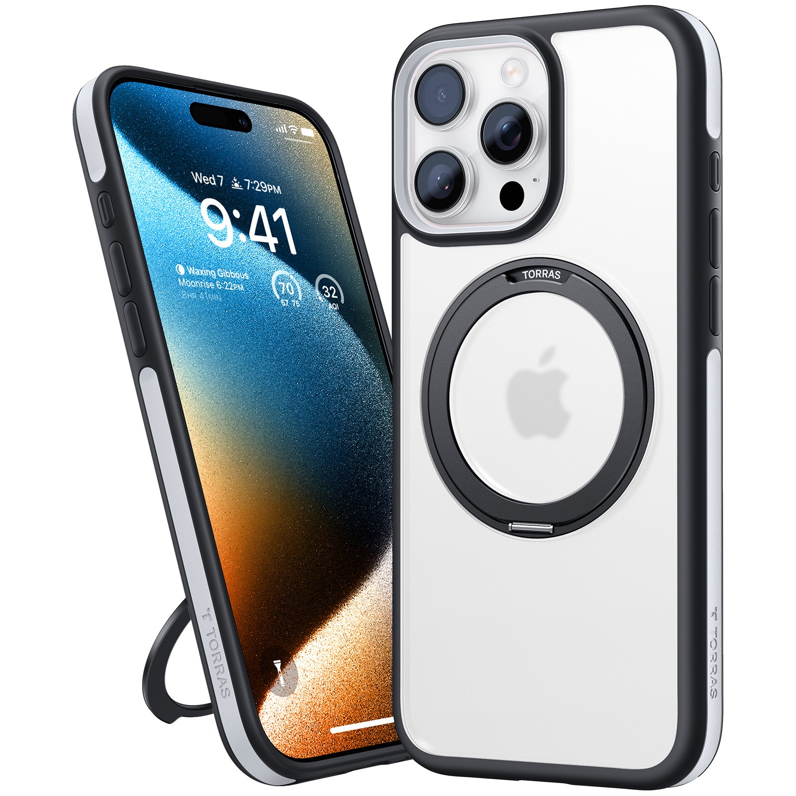 Upgraded 360°Rotatable Magnetic Ring for iPhone 16 Pro Case