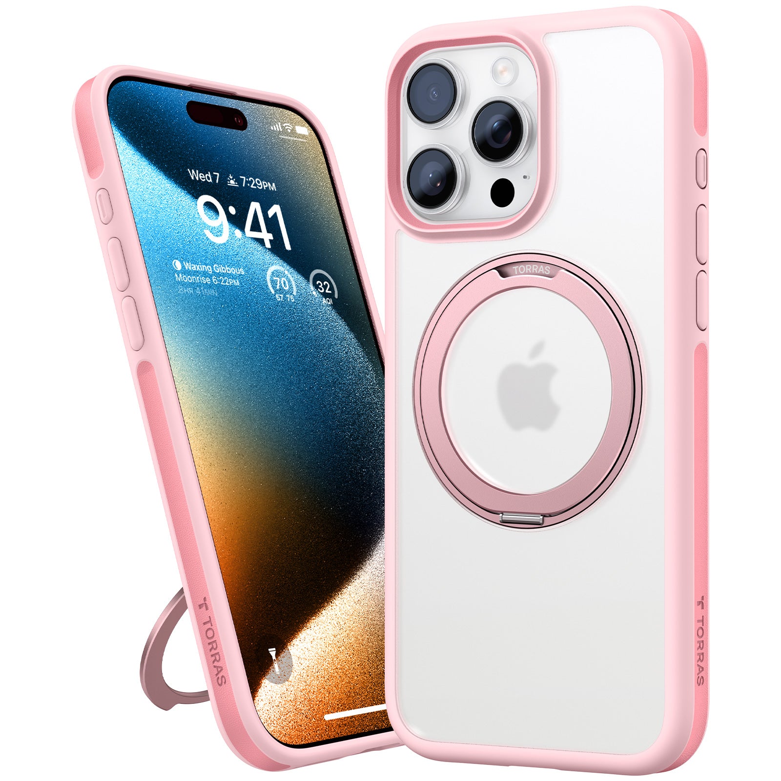 Upgraded 360°Rotatable Magnetic Ring for iPhone 16 Pro Case