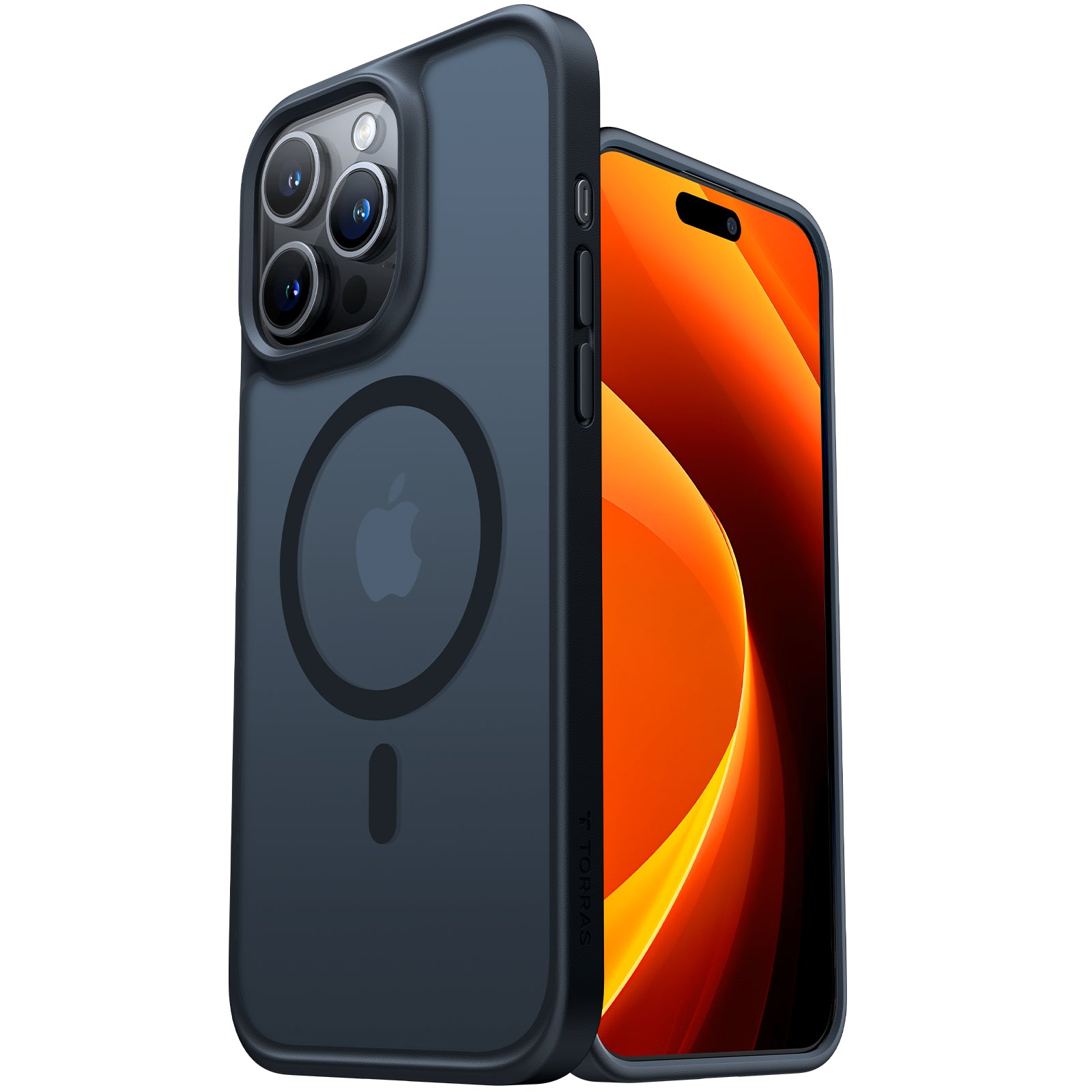 TORRAS Magnetic Guardian Designed for iPhone 15 Pro Max Case, [Mil-Grade Drop Tested] [Compatible with MagSafe] Slim Frosted, Translucent Slim Protective Case for 15 Pro Max Anti-Fingerprint Anti-ScratchCase for iPhone 15 Pro Max Phone Case (6.7") Black