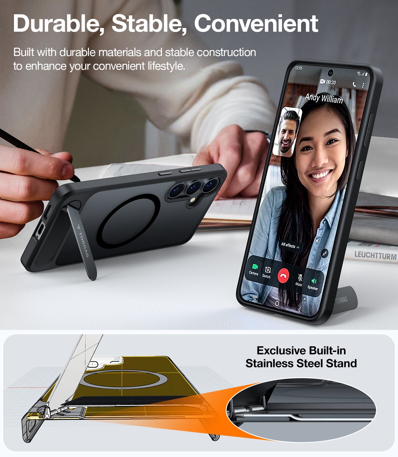 Strong Magnetic & Seamless Stand for Samsung Galaxy S25 Case
