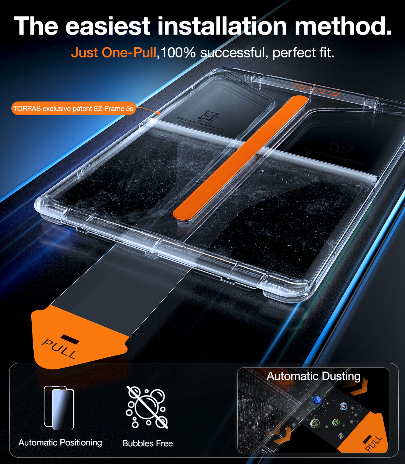 TORRAS iPad Pro 13 Inch Screen Protector M4 2024, Military-Grade Shatterproof [TOP 9H+ Tempered Glass＆ One-Pull Installation] Anti-Scratch, Bubble Free, Apple Pencil Compatible, HD Clarity