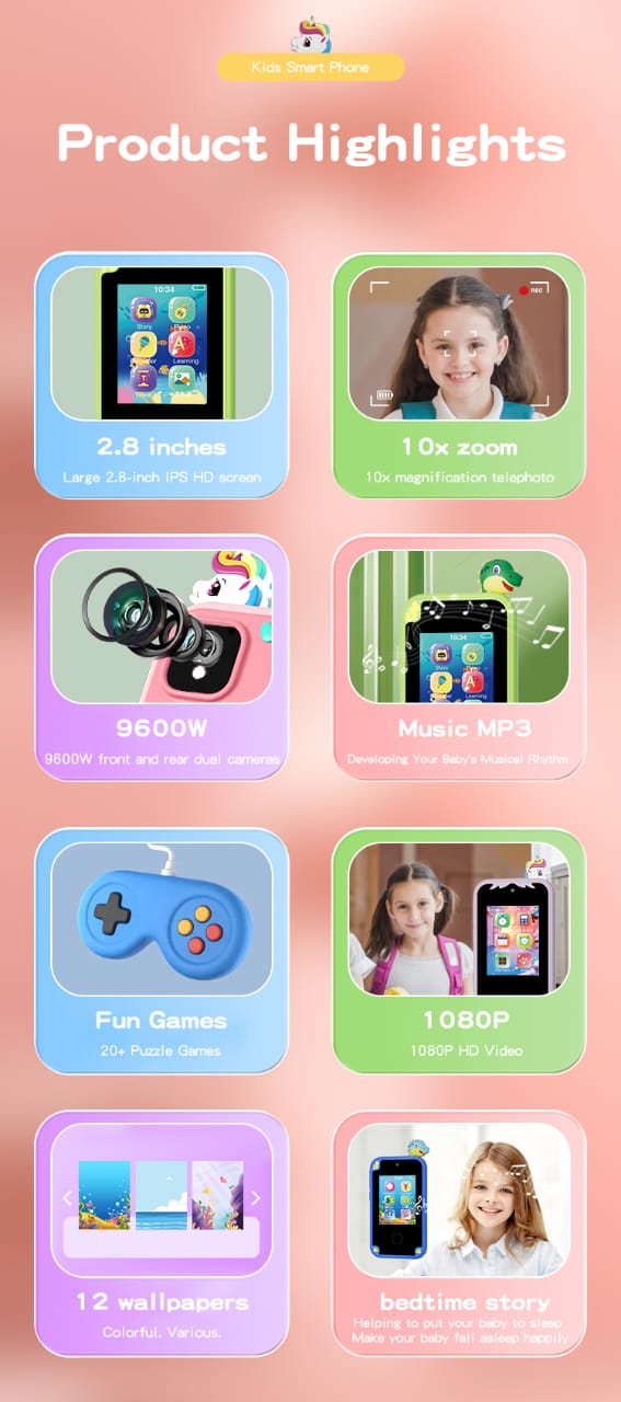 Airmez Magical Learning Adventures Await! The Green Dinosaur Smartphone - Dual Cameras, Games, Music & Fun! Perfect Gift for Kids