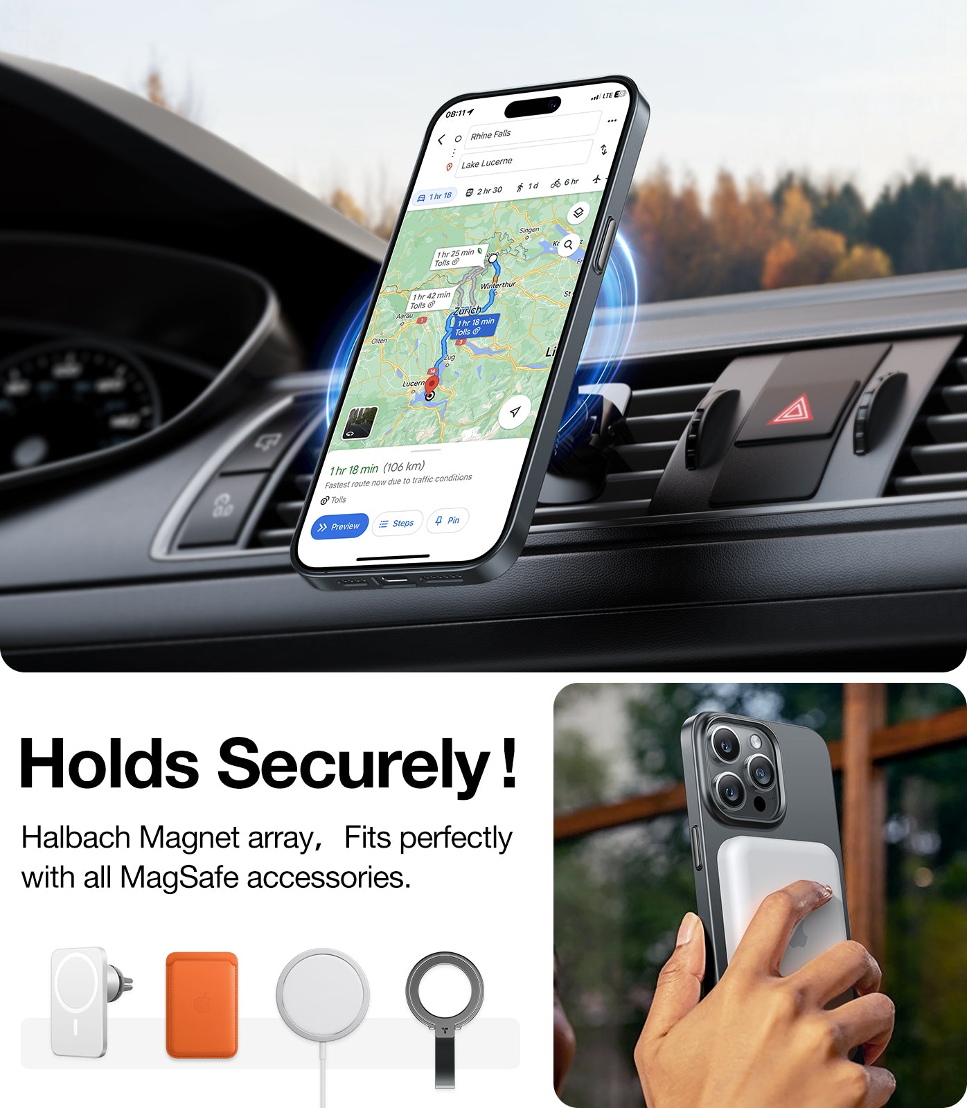 TORRAS Magnetic Slim-Fit for iPhone 15 Pro Max Case, Ultra-Thin 15 ProMax Phone Case Compatible with MagSafe, Lightweight Anti-Scratch Matte Hard for iPhone 15 Pro Max Case 6.7 inch OriginFit-Mag, Grey
