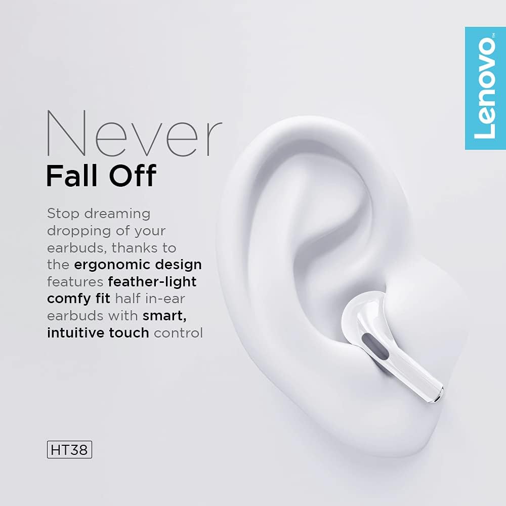 Lenovo HT38 TWS Wireless Headphones White