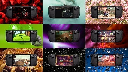 Valve Steam Deck 512GB Handheld Console 7 Inch 60Hz Touch Display 16GB LPDDR5 RAM BT 5.0 HD Haptics 6 Axis IMU SteamOS 3.0 2 Band WiFi 40Whr Battery 2 8H Game Play USB-C