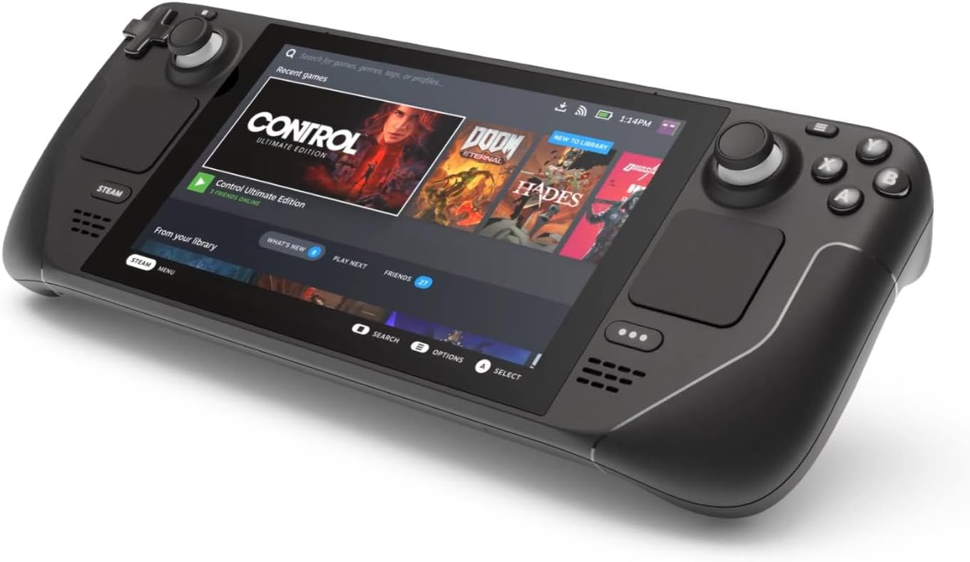 Valve Steam Deck 512GB Handheld Console 7 Inch 60Hz Touch Display 16GB LPDDR5 RAM BT 5.0 HD Haptics 6 Axis IMU SteamOS 3.0 2 Band WiFi 40Whr Battery 2 8H Game Play USB-C