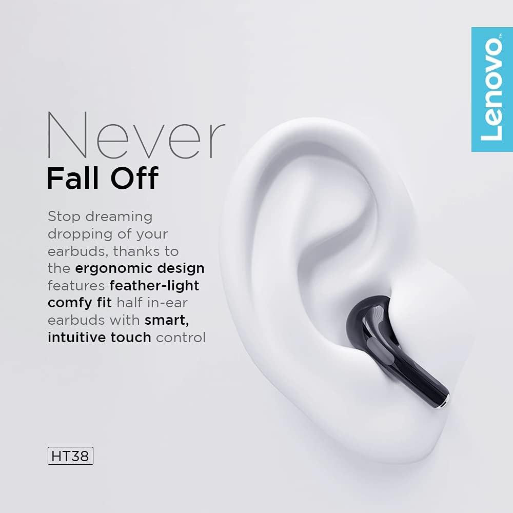 Lenovo HT38 TWS Wireless Headphones Black