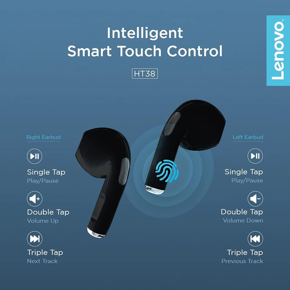 Lenovo HT38 TWS Wireless Headphones Black