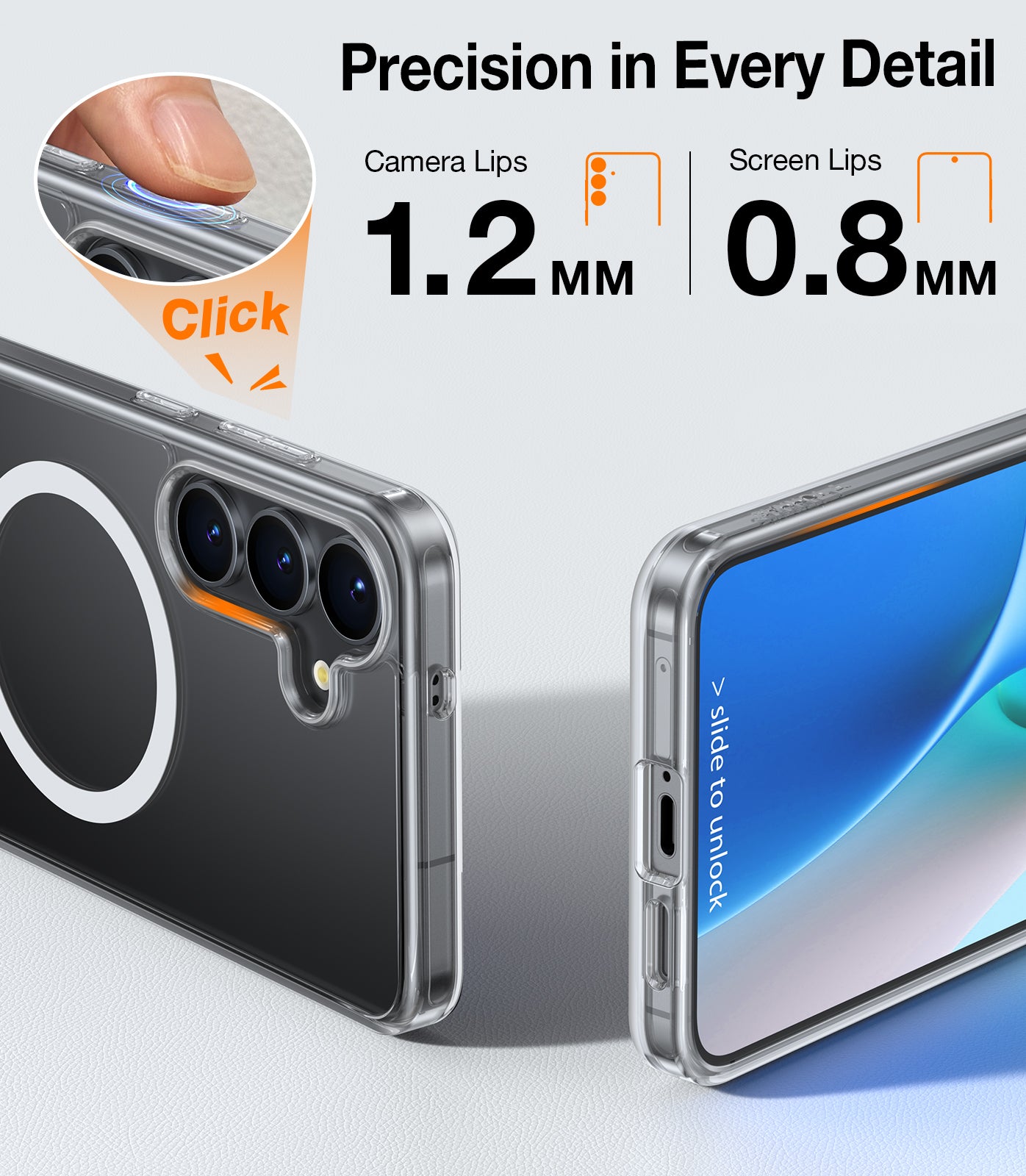 TORRAS Strong Magnetic & Seamless Stand for Samsung Galaxy S25 Plus Case, Fit for MagSafe, Mil-Grade Drop Protection, Adjustable Kickstand for Samsung Galaxy S25 Plus Case, Slim Translucent Clear