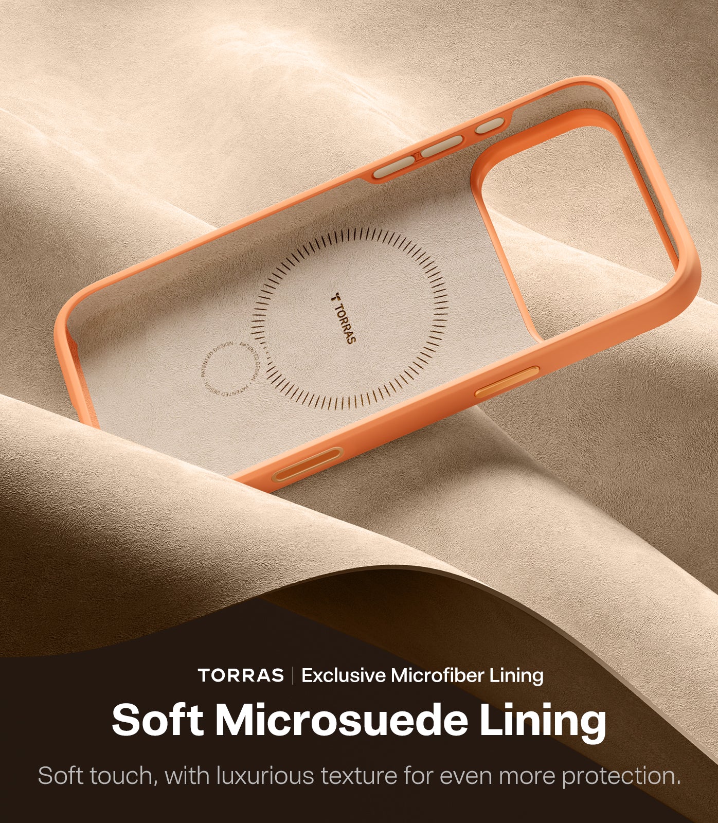 TORRAS Ostand Q3 Spin Silicone Series for iPhone 17 Pro Max (6.9-Inch) Case, Silicone Soft Rubber with 360° Ring Stand And Camera Control, MagSafe Compatible, Q3 Protective Cover – Energy Orange