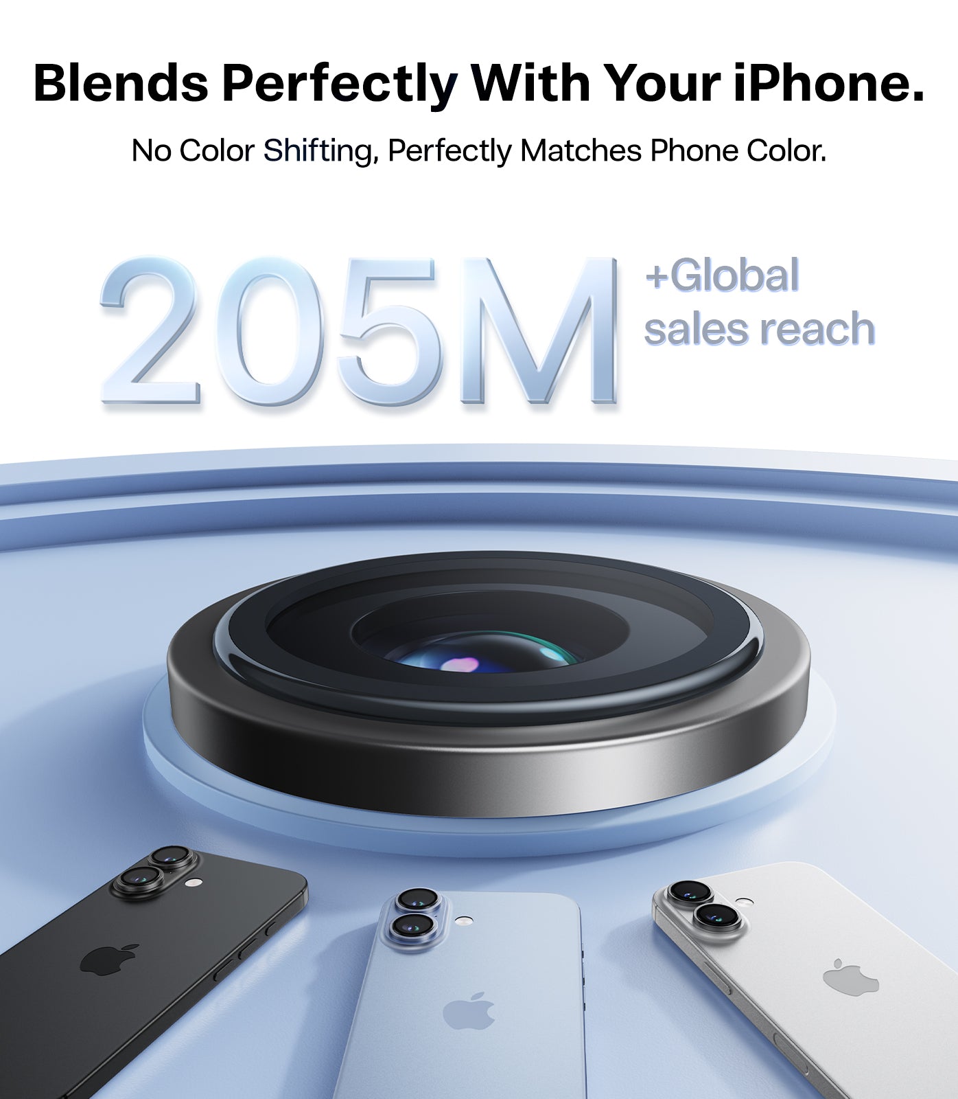 TORRAS LensGuard for iPhone 17 Air (6.6") 2025 – 1-Lens Camera Lens Protector, 1:1 Invisible Fit & Ultra Clarity, 9H+ Aerospace Glass, Scratch Resistant, Anti-Fingerprint, Easy Installation, 3-Year Ultimate Durability, Black