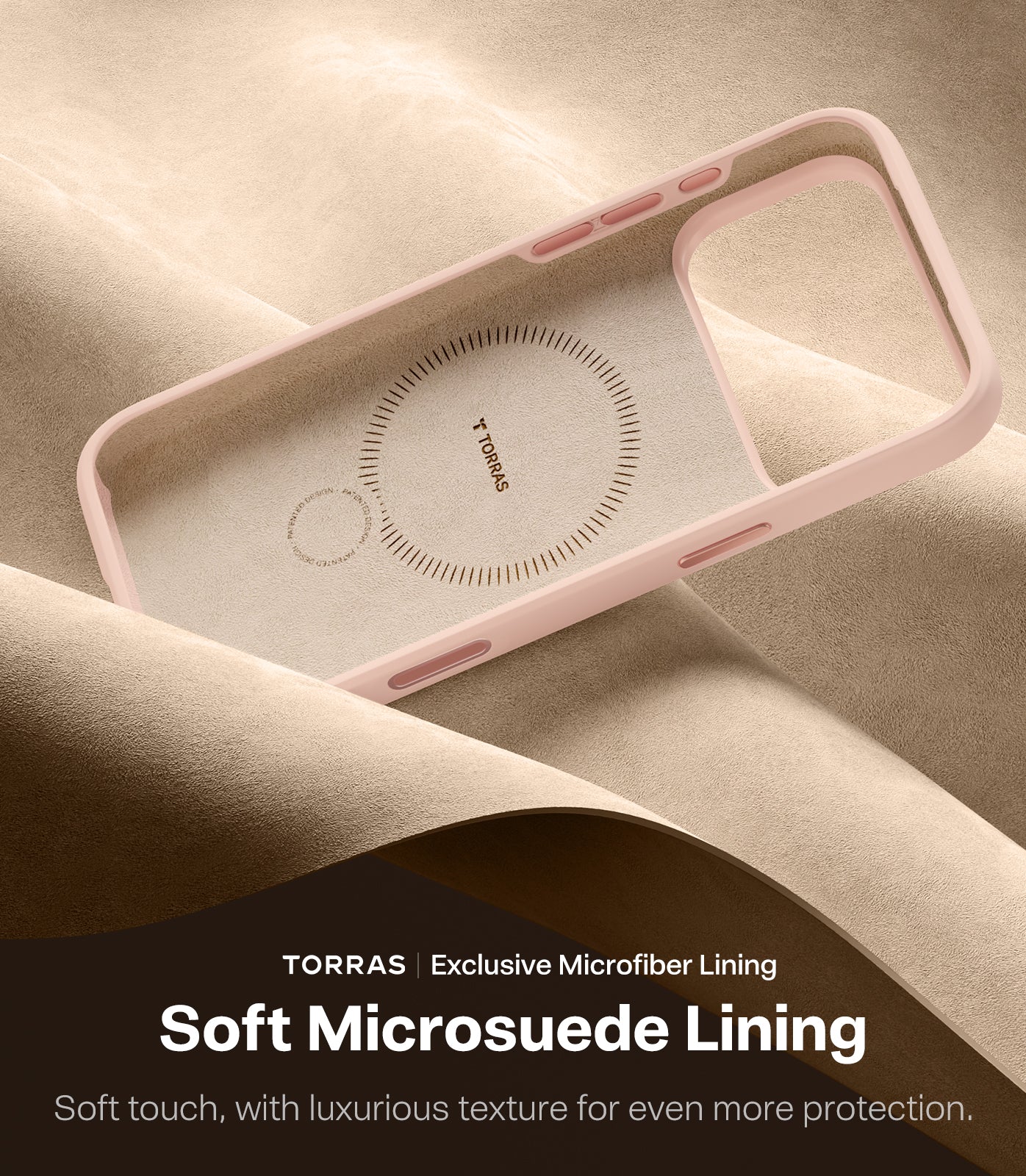 TORRAS Ostand Q3 Spin Silicone Series for iPhone 17 Pro Max (6.9") Case, 360° Rotating Stand, MagSafe Compatible, 12FT Military-Grade Drop Protection, Soft Silicone Protective Cover – Blush Pink