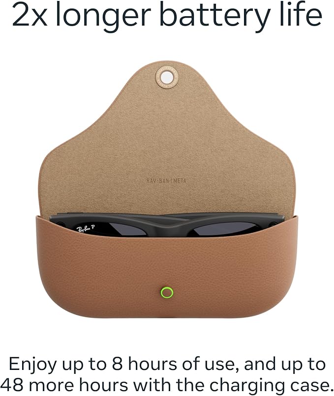 Meta Ray-Ban Meta Glasses, Wayfarer (Gen 2) Matte Black, Polarized gradient Graphite Lenses