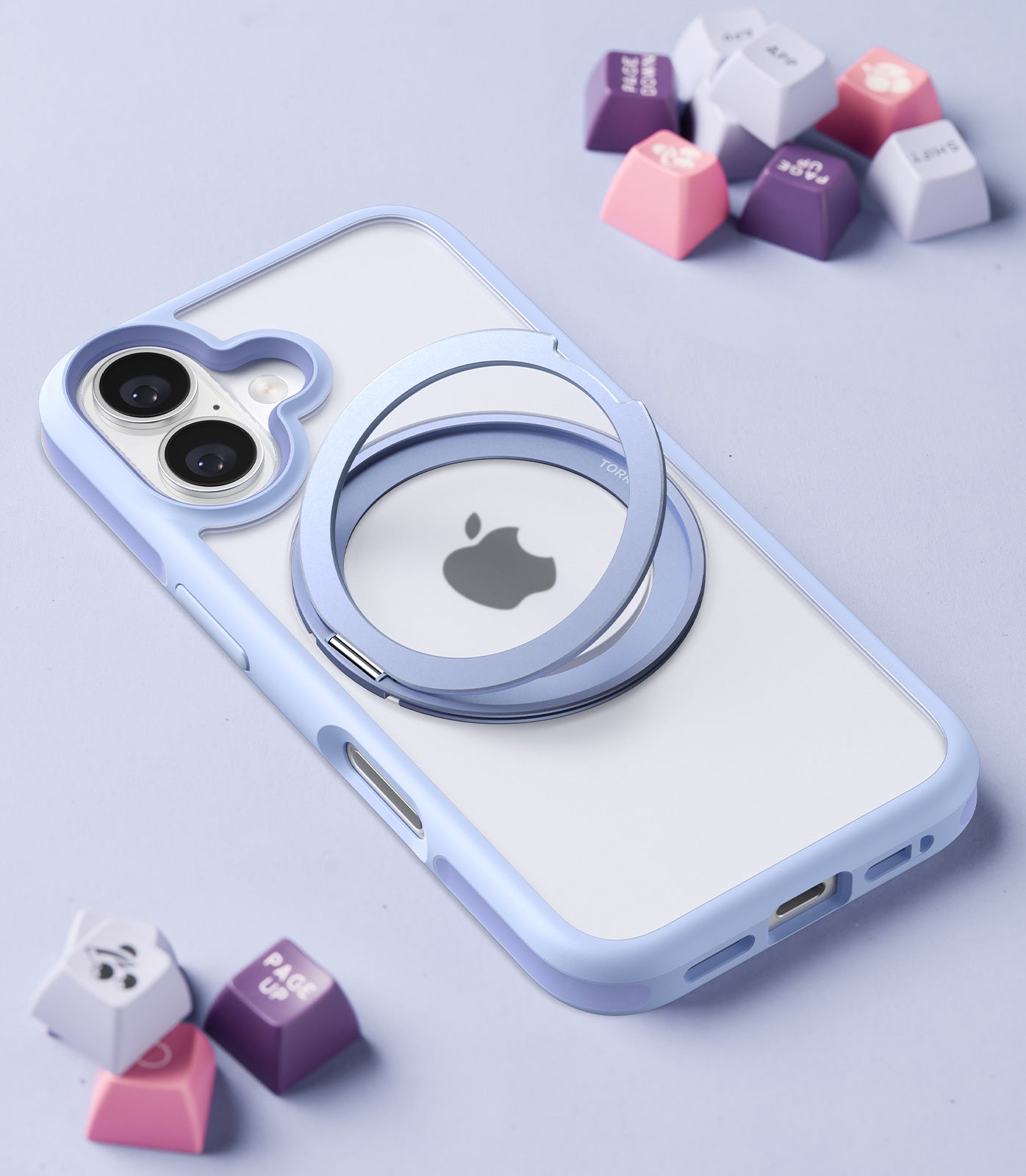 Upgraded 360°Rotatable Magnetic Ring for iPhone 16 Plus Case