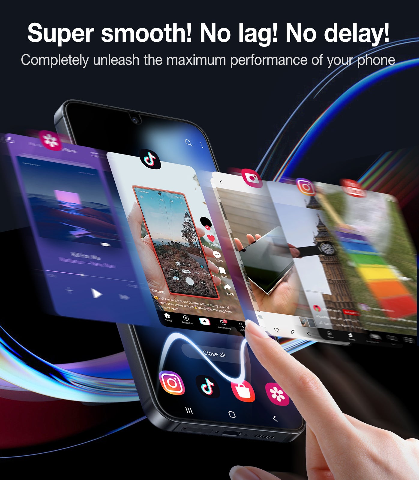 TORRAS Top-Notch Diamond Shield for Samsung Galaxy S24 Plus Screen Protector [9H+ Durable Mil-Grade Protection] 0.04s Fingerprint Unlock Bubble Free Aerospace Grade Screen Protector S24 Plus Tempered Glass