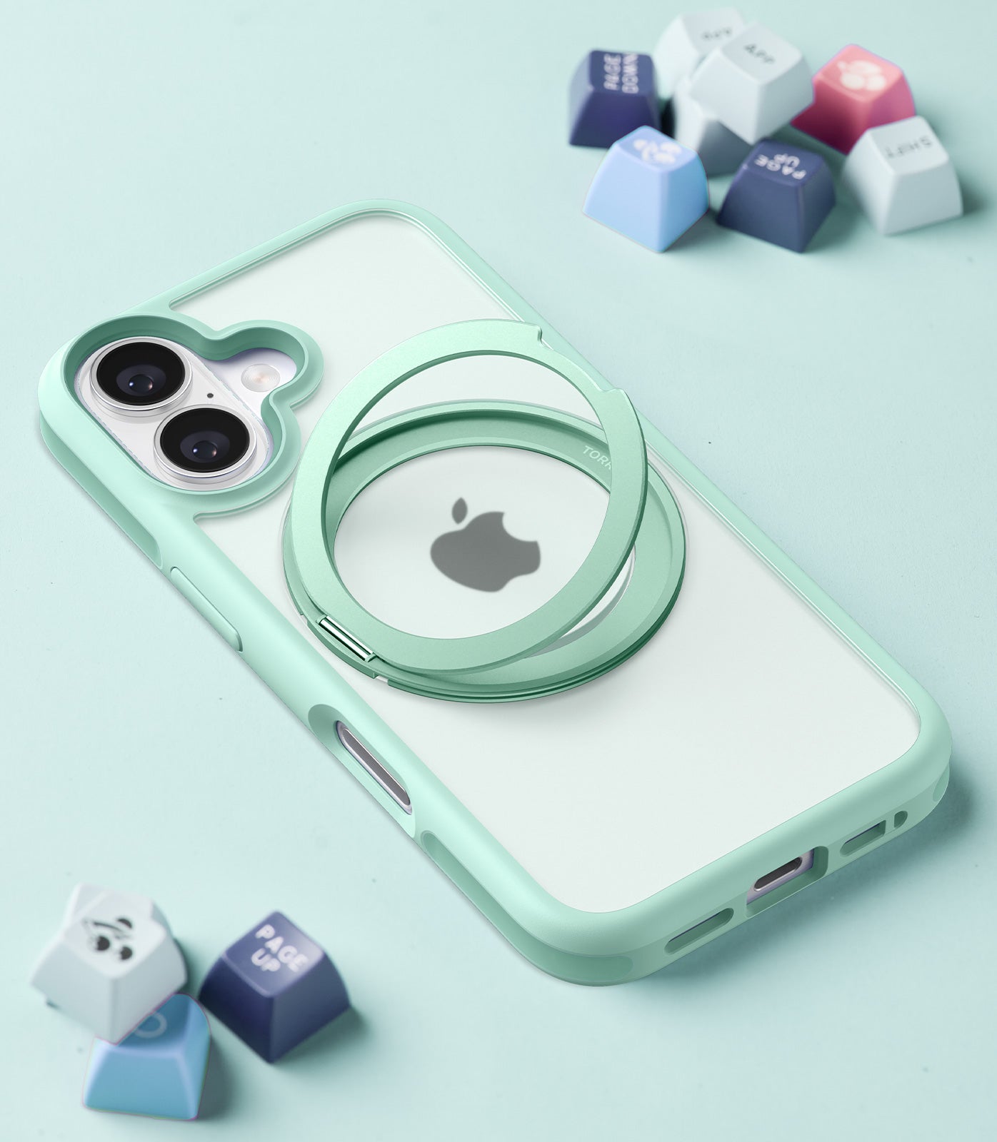 Upgraded 360°Rotatable Magnetic Ring for iPhone 16 Plus Case