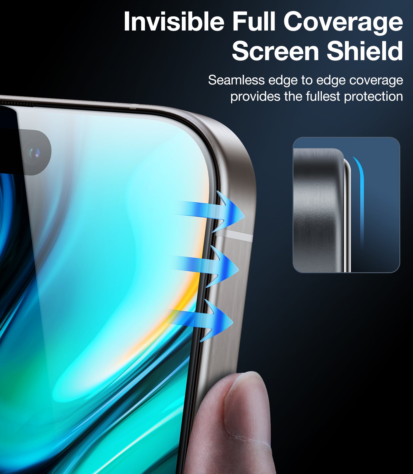 واقي شاشة الخصوصية TORRAS Miliatry-Grade المقاوم للكسر لهاتف iPhone 16 Pro Max [9H + غير قابل للكسر من ارتفاع 12 قدمًا، زجاج مقسّى مضاد للتجسس من الحافة إلى الحافة] خالٍ من الفقاعات، تركيب بسحب واحد فقط
