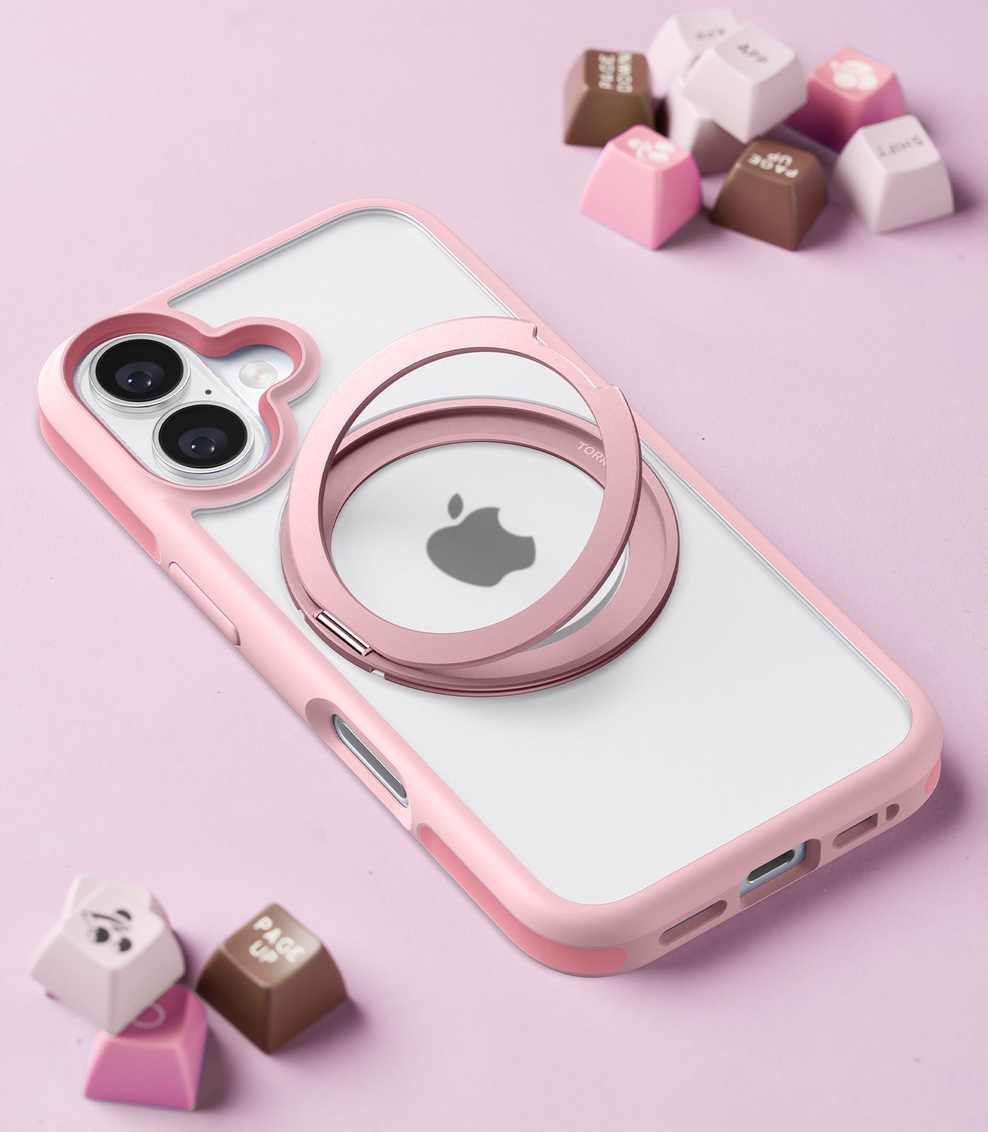 Upgraded 360°Rotatable Magnetic Ring for iPhone 16 Plus Case